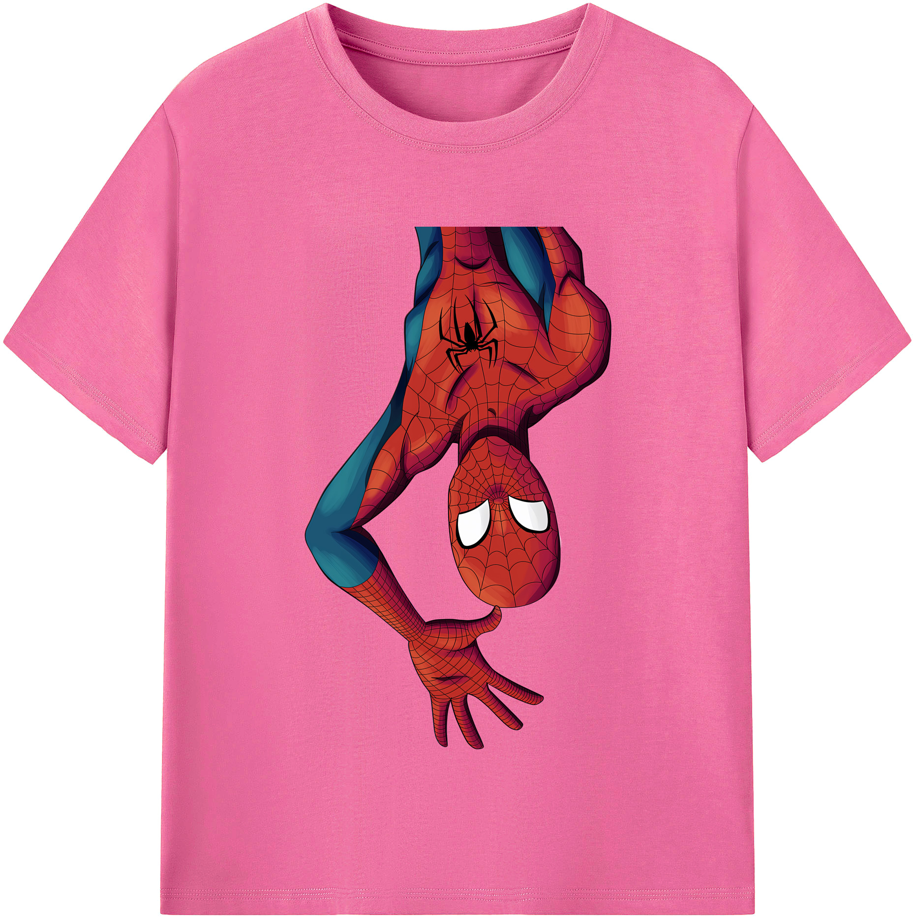 （画像用） Spider Man スパイダーマン レディースカジュアルプリントTシャツ（綿100％）